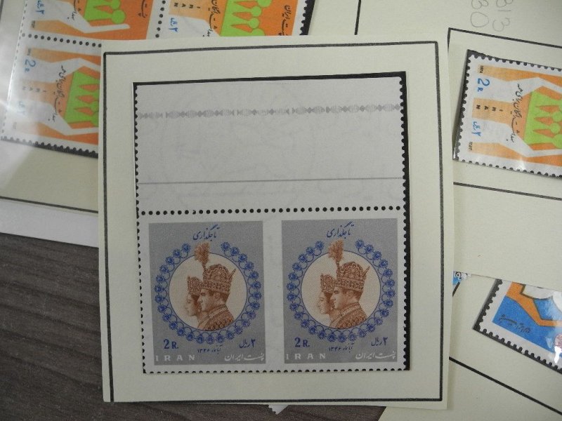 PERSIA, Fantastic assortment of Stamps in glassines, mounted on cut pages