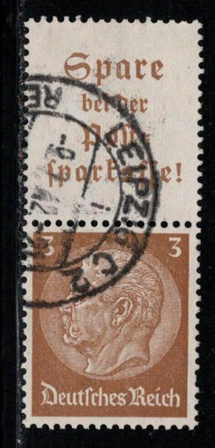 Germany Scott # 416, label A13.1, used, se-tenant, Mi # S175