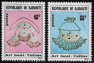 Djibouti #475-6 MNH Set - Jewelry - Necklaces
