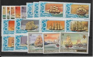 PENRHYN ISLAND SG166/208 1981 SAILING CRAFT MNH