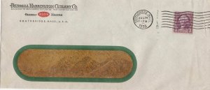 U.S. RUSSELL HARRINGTON CUTLERY CO.Mass Dexter Knife Logo 1933 Stamp Cover 47126