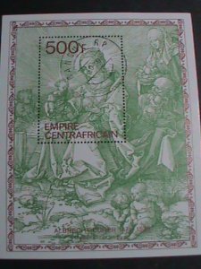 EMPIRE CENTRAL AFRICA STAMP-1978 VIRGIN & THE CHILD PAINTING-CTO-S/S SHEET VF