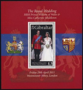 Gibraltar 1283,MNH. Wedding of Prince William & Catherine Middleton,2011.