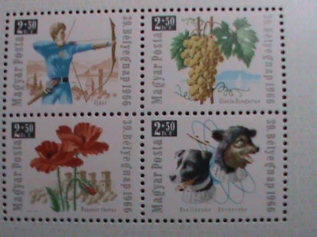 ​HUNGARY-1966 STAMP DAY MNH S/S-VERY FINE WE SHIP TO WORLD WIDE-WE COMBINED