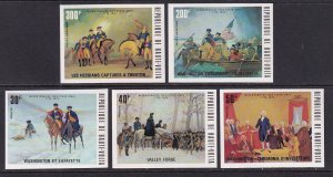 Burkina Faso 365-367,C209-C210 US Bicentennial Imperfs MNH VF