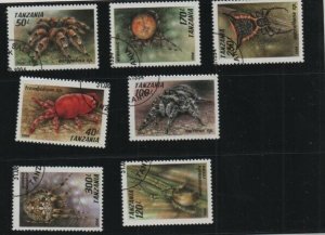 Thematic Stamps - TANZANIA 1994 SPIDERS 7v used