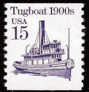 Scott 2260   15¢ Tug Boat Coil Single, MNH
