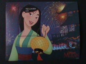 GAMBIA- WALT DISNEY CARTOON-FAMOUS MOVIE-MULAN MNH S/S-VF WE SHIP TO WORLDWIDE