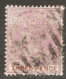 Lagos 21 SG 32 F/VF 1891 SCV $3.25