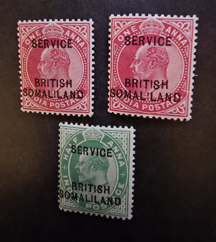 British Somaliland Overprint India Stamp Lot MNH OG Mint Unused T16263