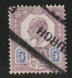 Great Britain Scott 134 KEVII 1902 5p stamp CV $22.50