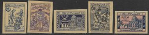 Azerbaijan #16,22-25 unused. imperf stamps. nice.