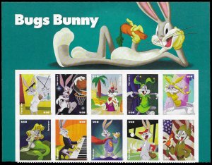 PCBstamps   US #5494/5503 PB $5.50(10x{55c)Bugs Bunny, MNH, (PB10-4)