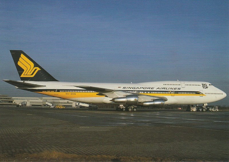 8431 Aviation Postcard  SINGAPORE B747-312  Airlines