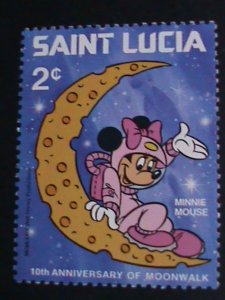 ​DISNEY-ST. LUCIA STAMP- DISNEY CARTOON-SPACE HEROES MINT SET VERY FINE