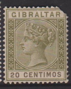 Gibraltar Sc#31A MH - Variety Flat Top of C - fault