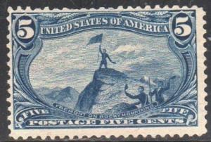 United States 288 - Unused-NG - 5c Freemont / Rockies (1898) (cv $90.00)