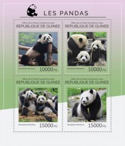 GUINEA 2014 SHEET PANDA BEARS WILDLIFE