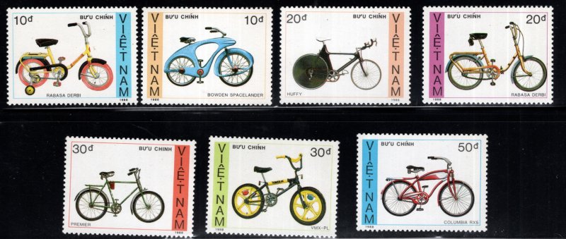 United Viet Nam Scott 1957-1963 Perforated  Bicycle stamp set
