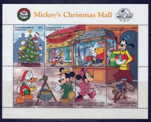 Dominica 1131 MNH Disney Mickey's Christmas Mall ZAYIX 0801L0003