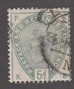 Great Britain # 104, Queen Victoria, Used, 1/3 Cat.