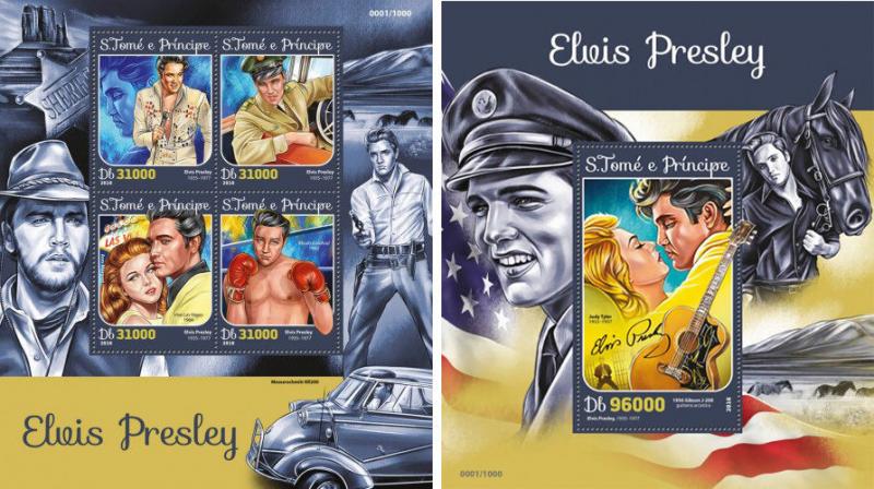 Elvis Presley Cinema Music Hollywood Sao Tome and Principe MNH stamp set