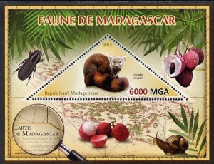 MADAGASCAR - 2013 - Ring-Tailed Mongoose - Perf Souv Sheet - MNH-Private Issue