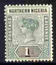 Northern Nigeria 1900 QV 1s dull mauve & black mounte...