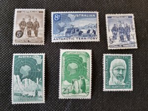 Australian Antarctic Territory,  1957-61  unused issues, SCV$14.00