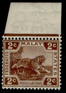 MALAYSIA - Federated Malay GV SG54, 2c brown, NH MINT. Cat £15.