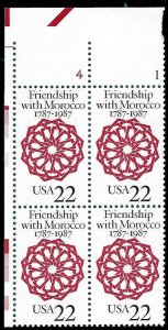 PCBstamps   US #2349 PB 88c(4x22c)U.S. Morocco Relations, MNH, (PB-1)