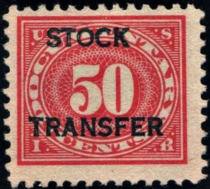 RD9 50¢ Stock Transfer Stamp (1918) Used