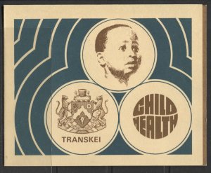 STAMP STATION PERTH Transkei #66-68 Child Health Booklet CTO Set 1979