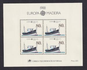 Portugal Madeira   #122a  MNH  1988  Europa  sheet transportation.  mail boat