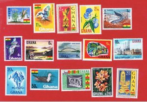 Ghana #286-300   MNH OG   Various Scenes    Free S/H