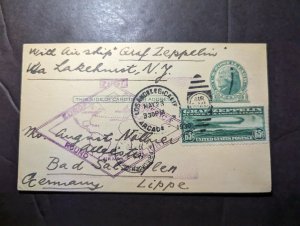 1930 USA LZ 127 Graf Zeppelin First Flight Cover FFC Los Angeles to Germany #C13