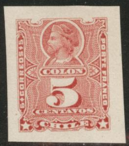 Chile Scott 27 proof stamp 1878 on thick wove paper