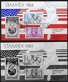 Great Britain 1984 Stampex souvenir sheet (Olympic Games)...