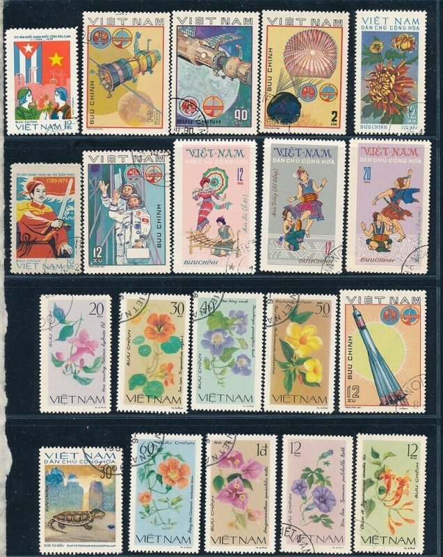 D393337 Vietnam Nice selection of VFU Used stamps