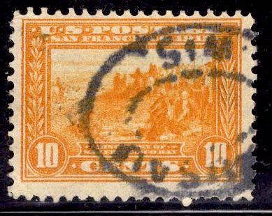 US Stamp #400 10c Orange Yellow SF Bay USED SCV $20.00 