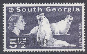 South Georgia Falklands Scott 19 - SG20, 1971 Elizabeth II 1.1/2p on 5.1/2d MH*