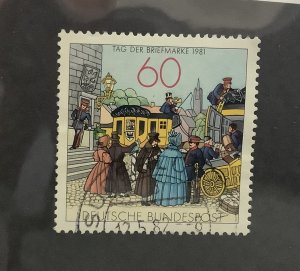 Germany 1981  Scott 1361 used - 60pf,  Stamp Day, mailcoach