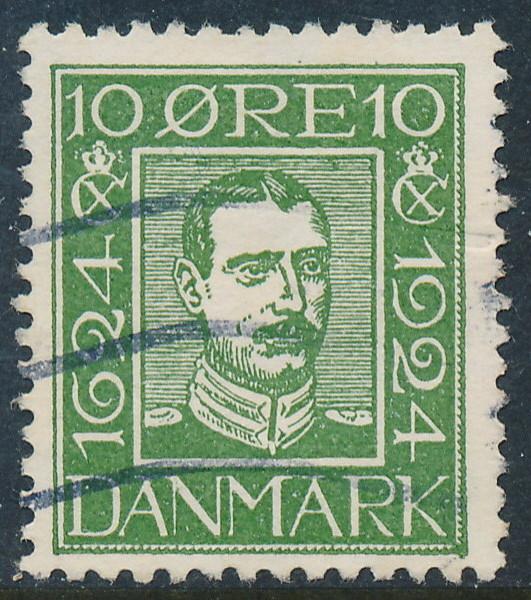 Denmark Scott 164 (AFA 132), 10ø Postal Anniversary, F-VF U