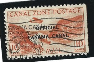 Canal Zone Scott #CO2 Postally Used 10c Official Air