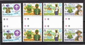 Virgin Islands (British) 1982 MNH Sc 438-41 gutter pairs-1