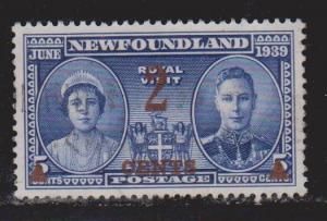 NEWFOUNDLAND Scott # 250 Used - Overprint Variety 'OENTS'