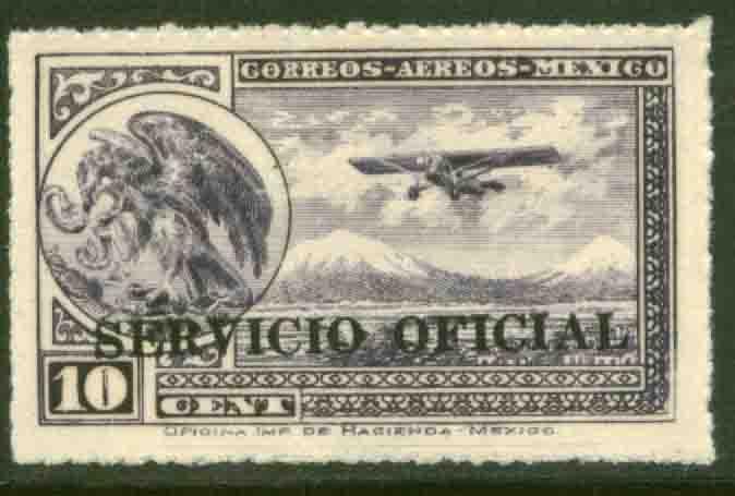 MEXICO CO22, 10¢ Air Official. MINT, NH. VF.