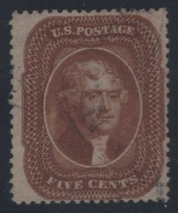 #30 Used Very Fine, Beautiful Lite Cancel, with Crowe Cert., SCV $1400 (GD 9/24)