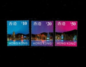 Hong Kong 1997 - Skyline Views - Set of 3 Stamps - Scott #776-778 - MNH