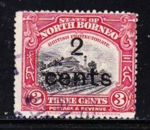 Album Treasures North Borneo Scott # 160 2c on 3c Railroad Station VF Used CDS